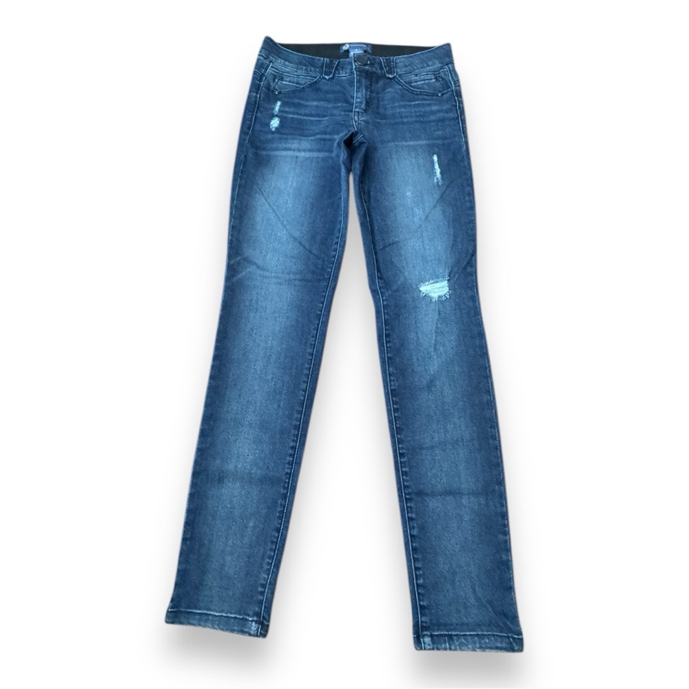 Democracy Luxe "Ab" Solution Booty Lift Jegging Distressed Denim Jeans Women’s 6 - Picture 3 of 16